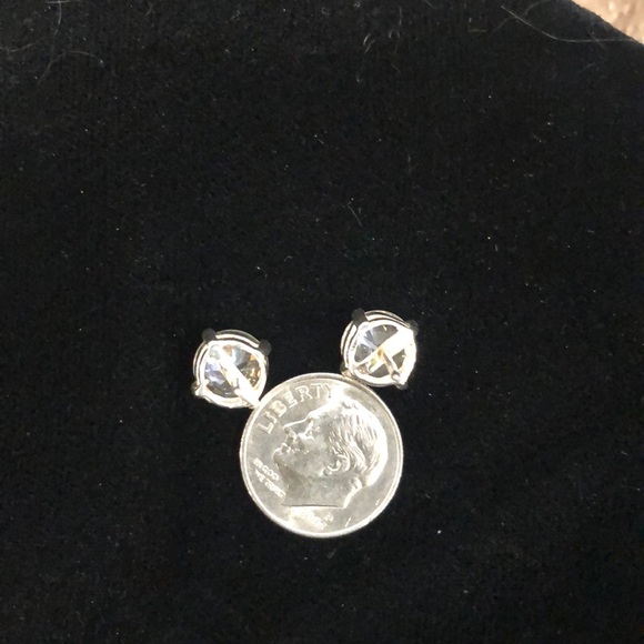 925 sterling silver cubic zirconium stud earrings. - Picture 4 of 5